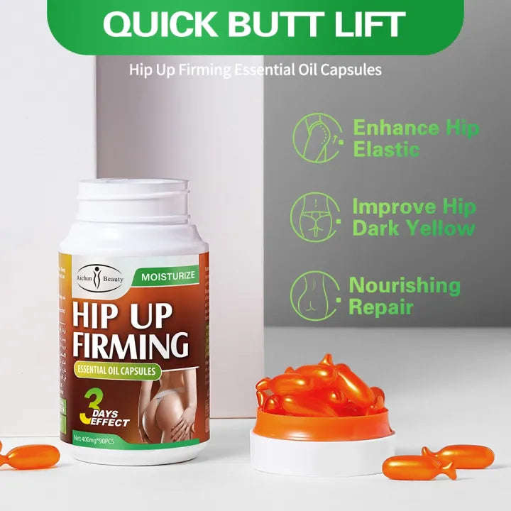 Butt massage oil Capsules Sexy Hip curve Firming Plump Butt enhancer Hip care 90 Capsules