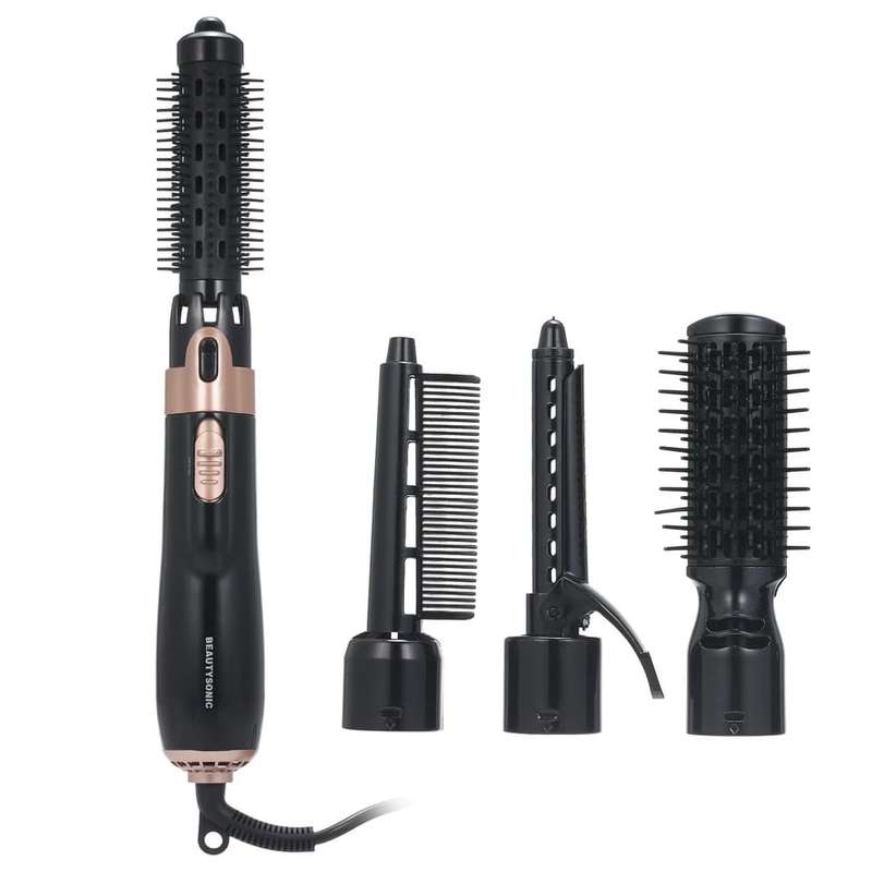 4 in 1 Hair Dryer Styler and Volumizer Hair Curler Straightener Blow Dryer Brush Rotating Blow Dr...