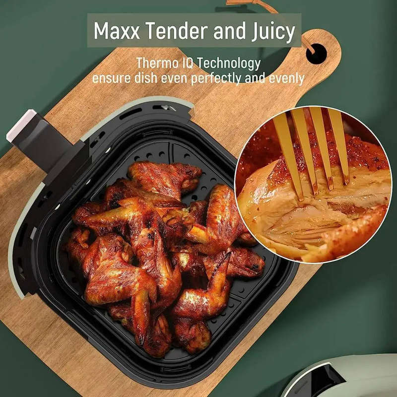 Air Fryer Digital Touch Screen Cooker Low Oil Timer Oven Frying Fryer Silvercrest 7.5L inc 2pc To...