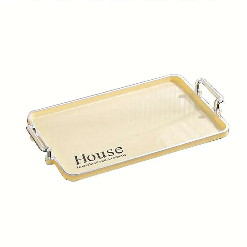 Plastic Food Storage Tray, Multi-Purpose Large Capacity Snack Breakfast Serving Tray Suitable For...