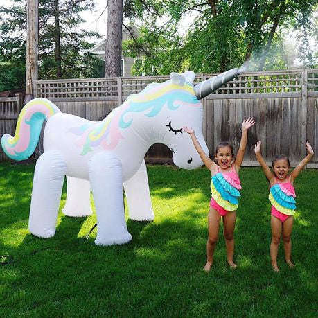 Unicorn Sprinkler Water Toys Inflatable Unicorn Outdoor Yard Sprinkler For Kids And Adults.