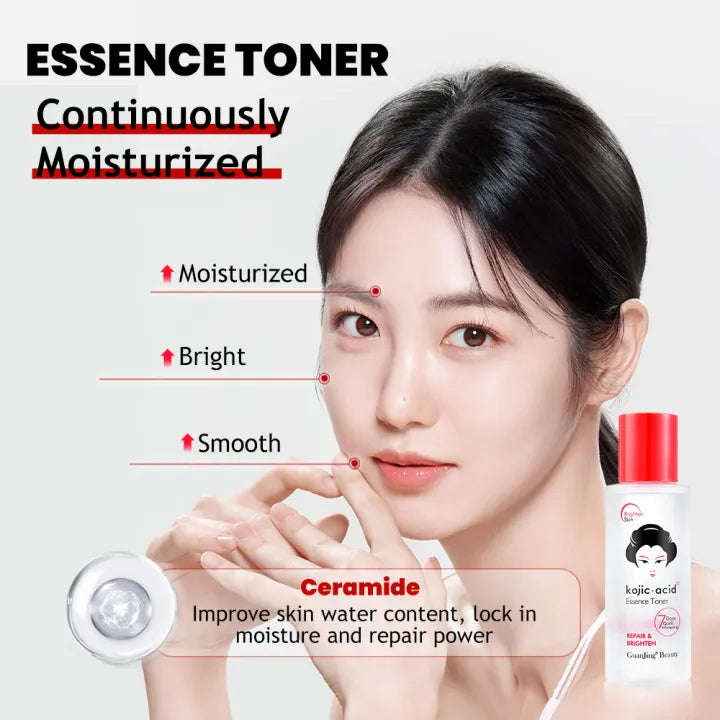 Kojic Acid Essence Toner Repair Brighten Essence Anti Wrinkle Moisturizing Refining Pores Skin Ca...