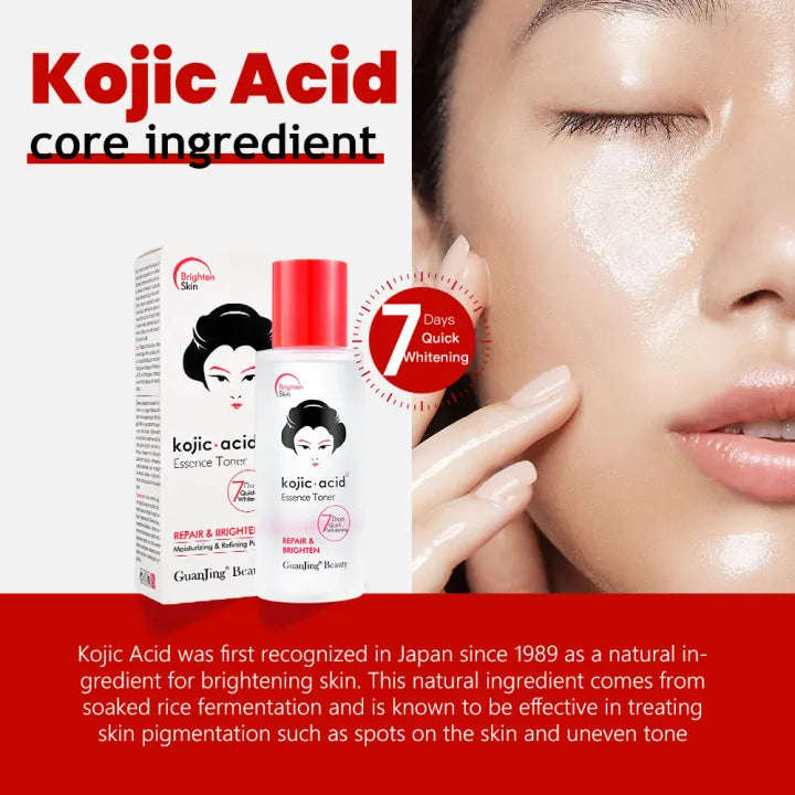 Kojic Acid Essence Toner Repair Brighten Essence Anti Wrinkle Moisturizing Refining Pores Skin Ca...