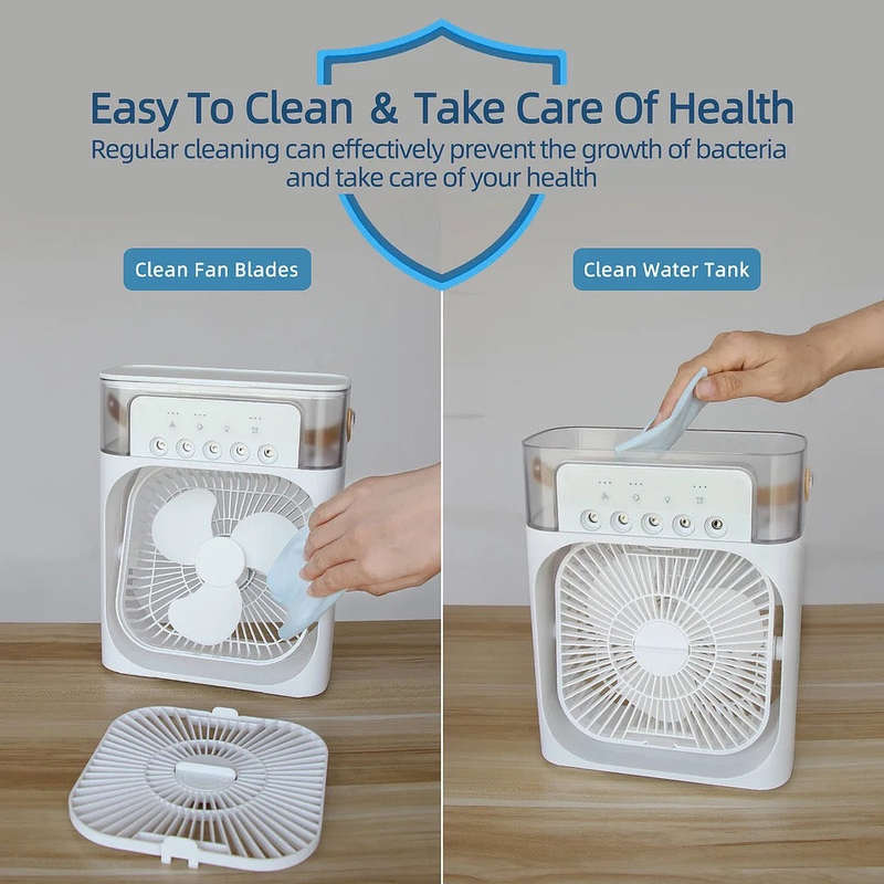 Air Cooling Fan 6 Inches Air Conditioner Portable Fan Air Cooling 3 In 1 Mini Air Cooler Usb Conn...