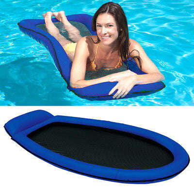 INTEX Mesh Lounge Blue & Yellow  178x94 water lounger air mattress ring with mesh insert
