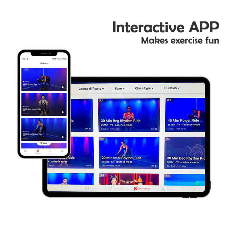 V1-Plus Smart Spinning Bike with 21.5 TFT HD Screen Bluetooth Connectivity