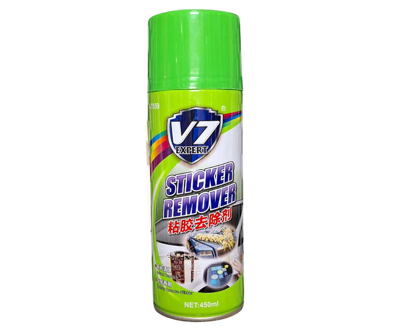 V7 Expert Sticker Remover Spray  450ml Adhesive Residue Cleaner