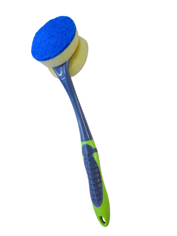 Dishwashing Sponge with Plastic Handle