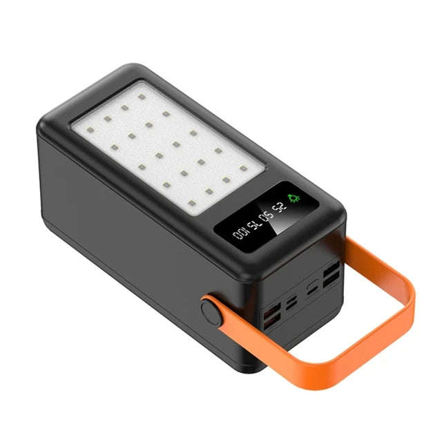 80000mAh Portable Solar Powered Powerbank with a Flashlight
