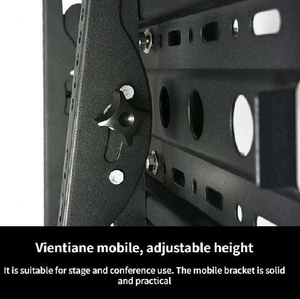 Mobile Floor TV Mount Stand Trolley Cart 2 Shelves with wheels 32-70 Inch