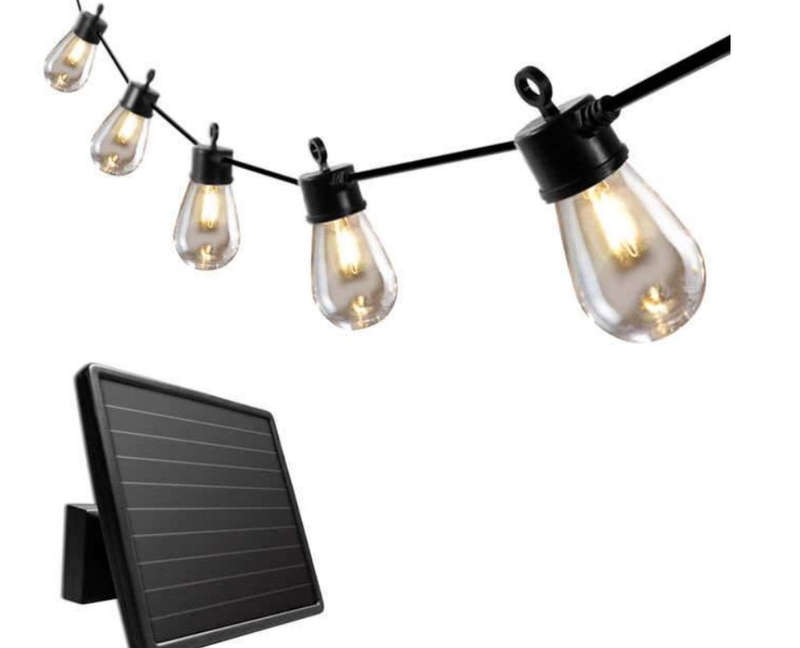 Solar Powered Outdoor String Lights - 5m (10 Lights)