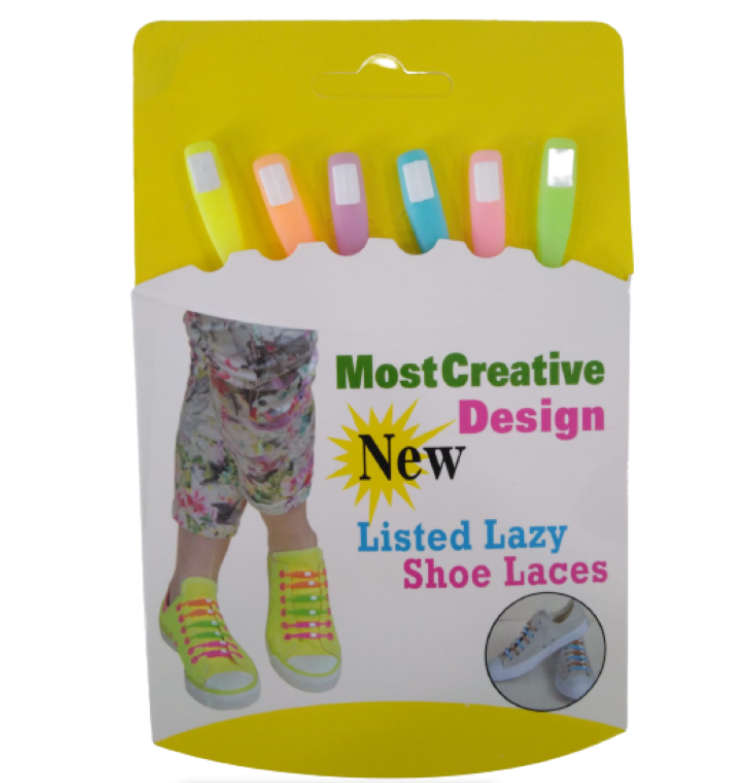 Multicoloured Fun Plastic Silicon Laces (Lazy Shoe Laces