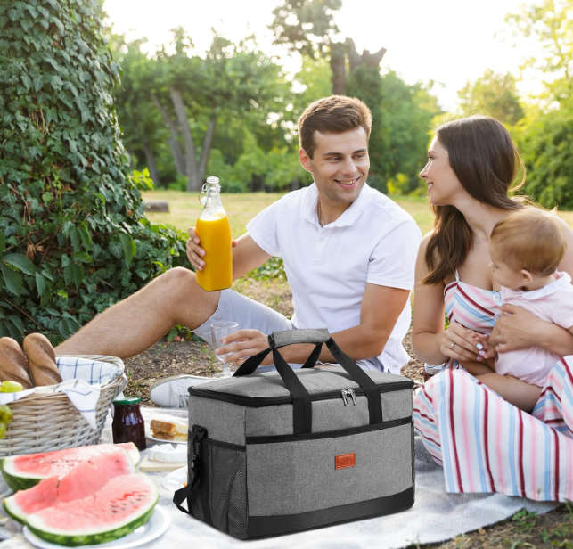 Cooler Bag, Insulated Cool Box Collapsible Waterproof with Hard Liner Suit for Shopping Picnic Ca...