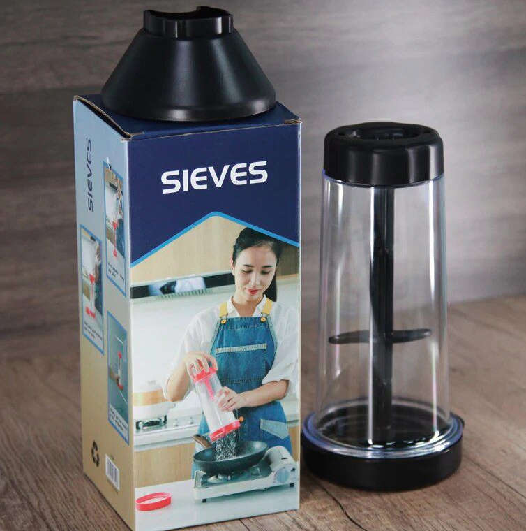 Flour Mixer Hand-Held Rotating Flour Sieve Cup
