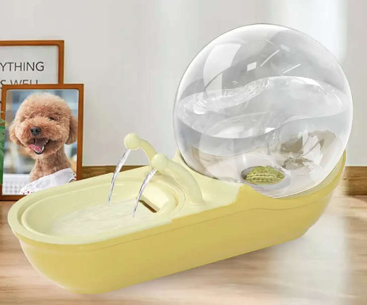 Pet Water Drinking Dispenser, Snail Shaped Ultra Quiet Automatic Circulation Pet Water Fountain F...