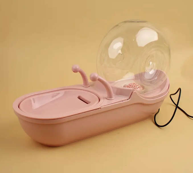 Pet Water Drinking Dispenser, Snail Shaped Ultra Quiet Automatic Circulation Pet Water Fountain F...