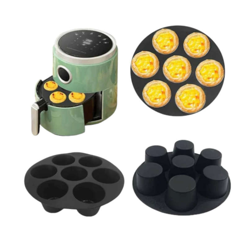 7 Cup Air Fryer Cupcake Mold Silicone Muffin Pan Cupcake Cups 3.5-5.8 L Air Fryer Universal Muffi...