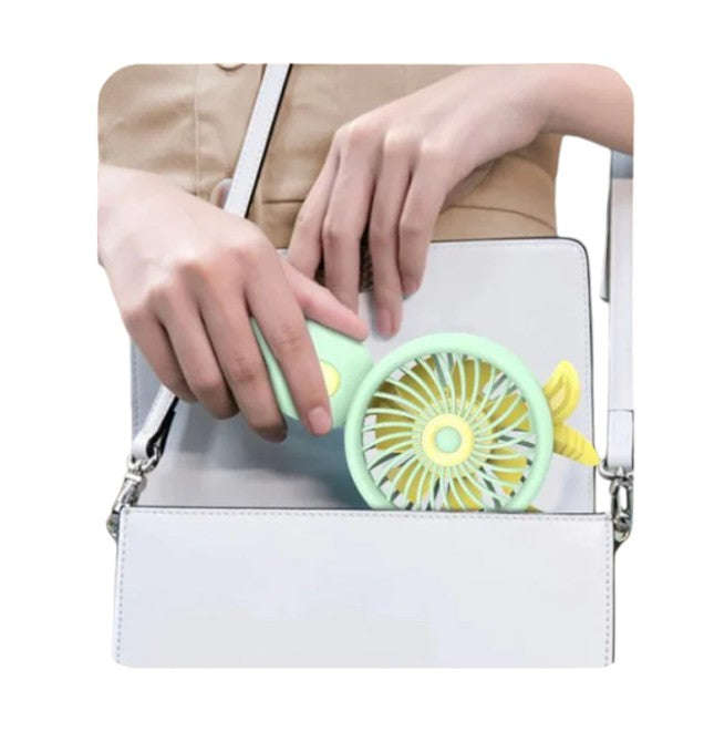 Mini Fan Led Light Rechargeable