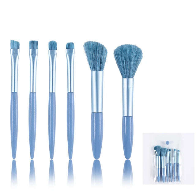Makeup brushes set of 6 - Blue