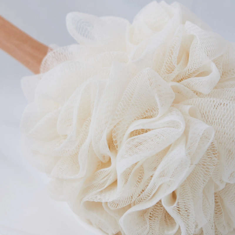 Shower Sponge  With Wooden Handle -1pc