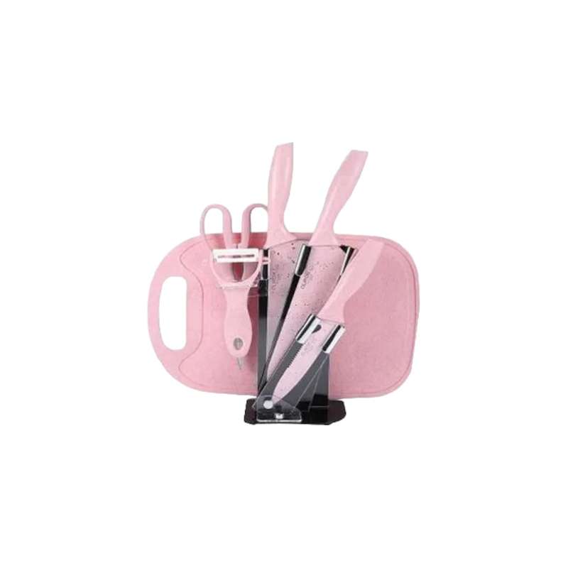 8 Piece Stainless Steel Knife Set With Cutting Board & Knife Sharpener