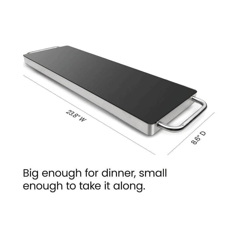 Condere Long Electric Hot Tray, Stainless Steel Glass, in, Black