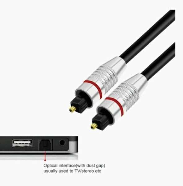 Optical Audio Cable with Metal Head 1.5M