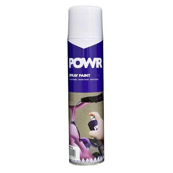 POWR Spray Paint 300ml  Quick-Drying, Acrylic-Based, Lead-Free Color Spray for Interior & Exte...