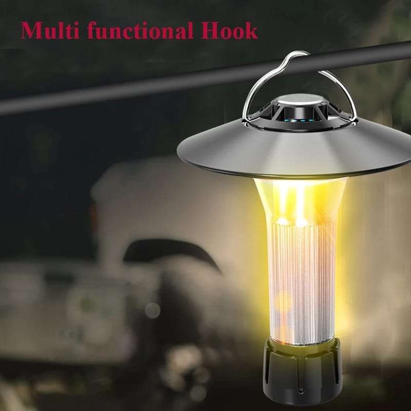 New Rechargeable Camping Lantern Portable Outdoor Camping Light Magnet Emergency Light Hanging Te...