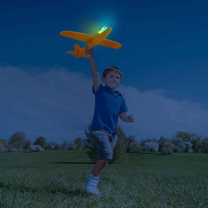 LED Light Airplane 48CM Throwing Foam Plane