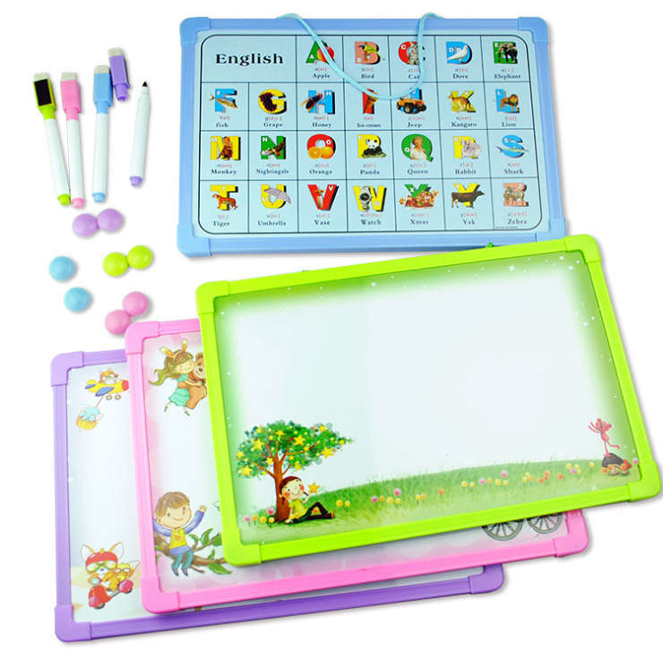Double Faced White Board/Drawing Board And Alphabet Board For Kids