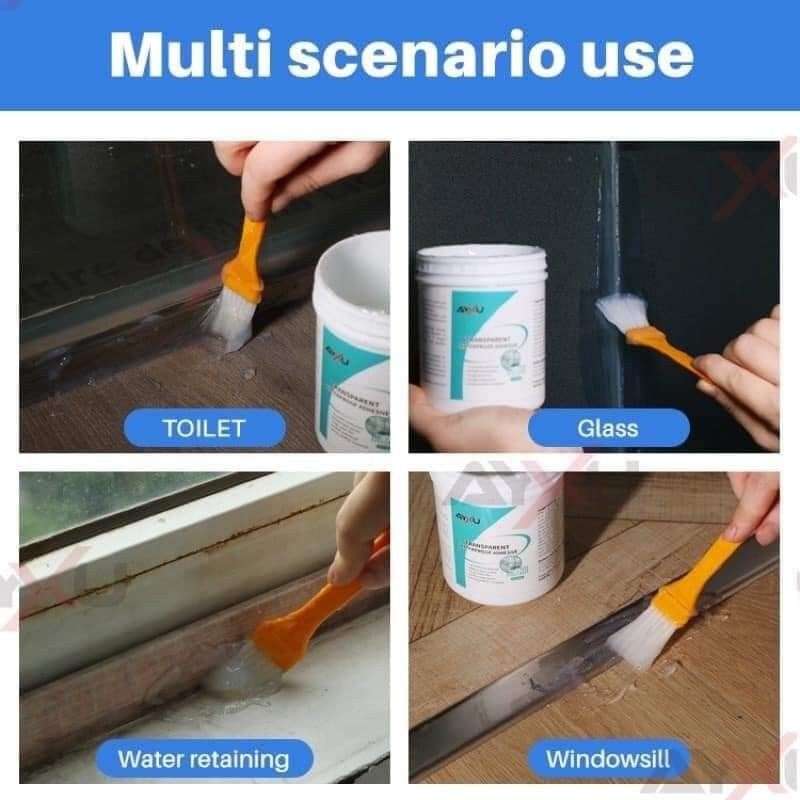 Transparent Waterproof Liquid Rubber Paste Sealant Glue - 300g Invisible Leak Repair