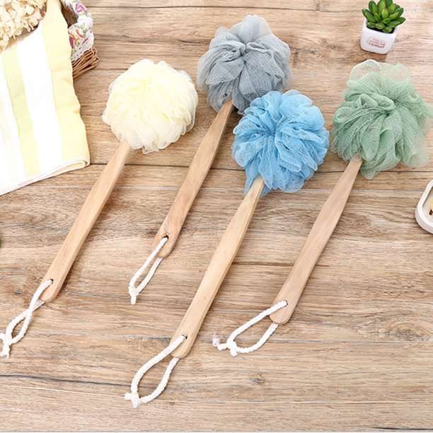 Shower Sponge  With Wooden Handle -1pc