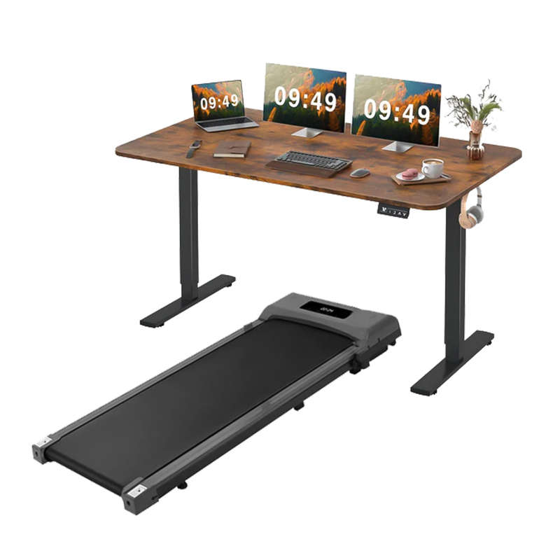 Work & Wellness Combo - MFurn Standing Desk + Pro-Sportz Walking Pad Treadmill