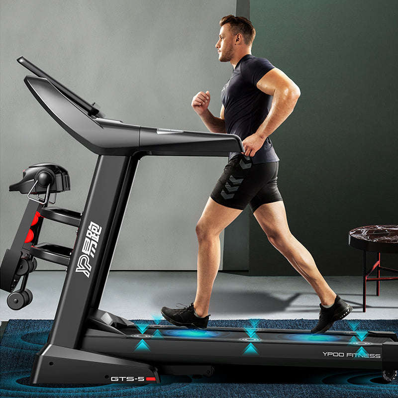 GTS5 Motorized Folding Home Treadmill with Massager 15.6 TFT Touchscreen