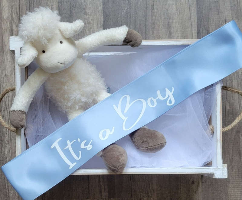 Baby Shower Sash/ Gender Reveal Sash For  It's a Boy Or It's a Girl