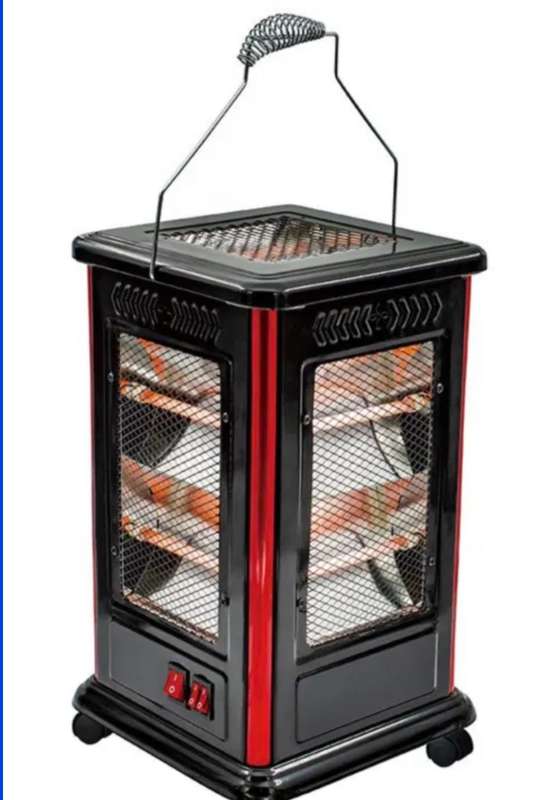 Electric Quartz Heater 2000W ZR-2203  5-Sided Heating with 10 Quartz Tubes