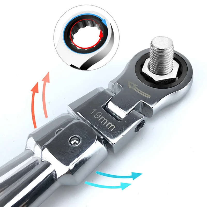 Portable Ratchet Wrench 72 Gear Shaking Head