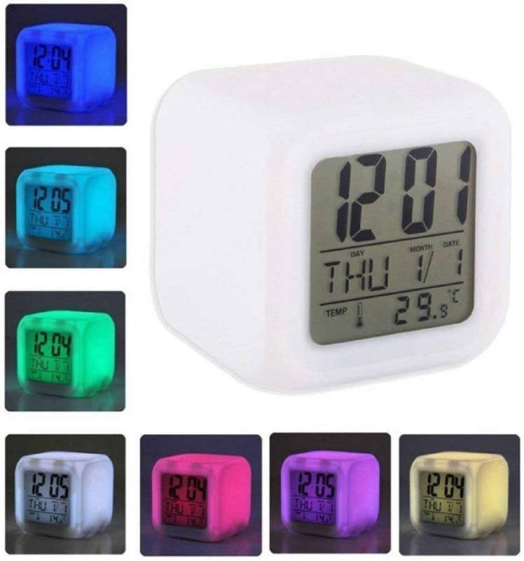 Digital Alarm Clock 7 Colours
