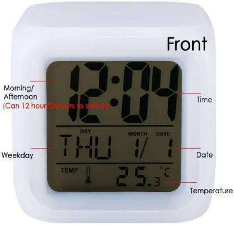 Digital Alarm Clock 7 Colours