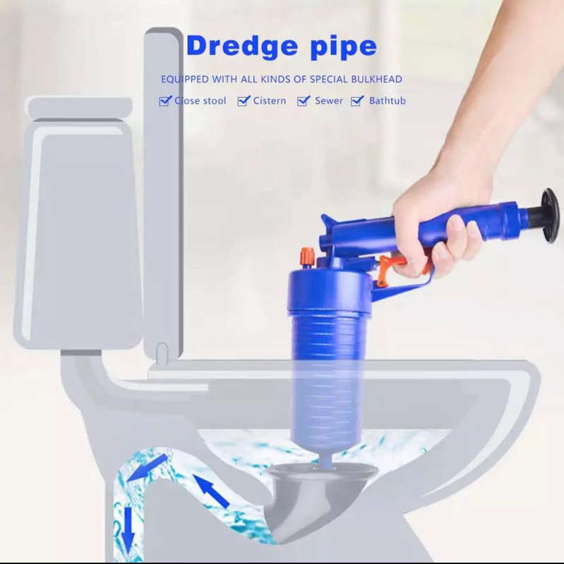 Toilet Plunger Air Drain Blaster Pressure Pump Cleaner for Bathroom Kitchen Clog Remover