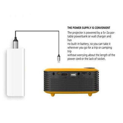 Projector, A2000, Mini Portable LED Projector