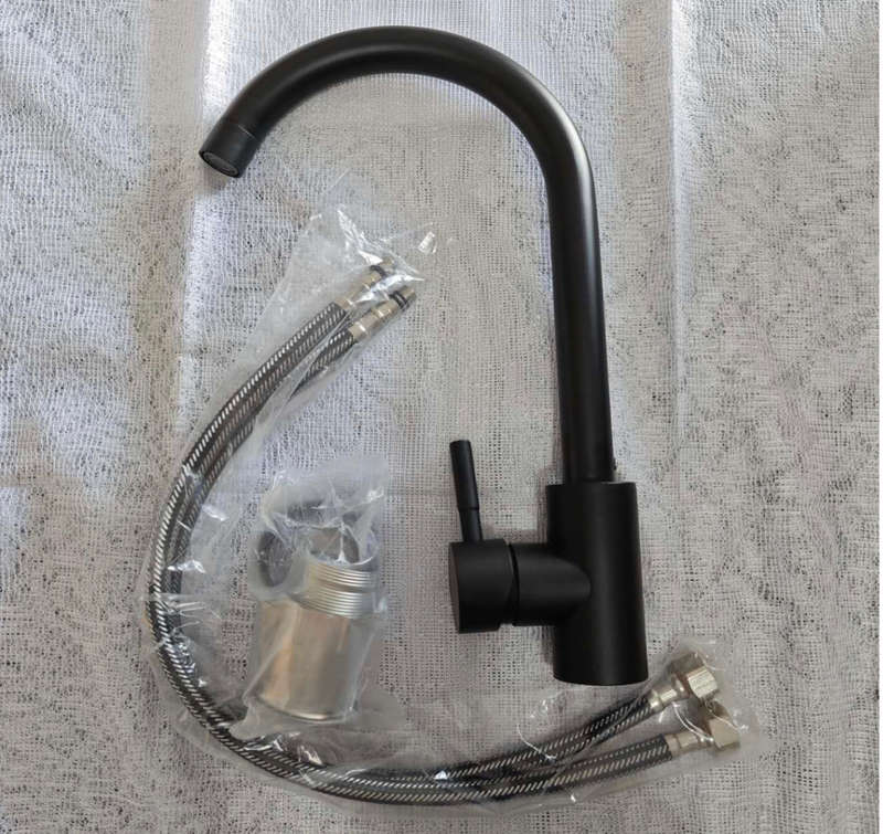 Modern Black Kitchen Faucet | Deck Mounted Tap