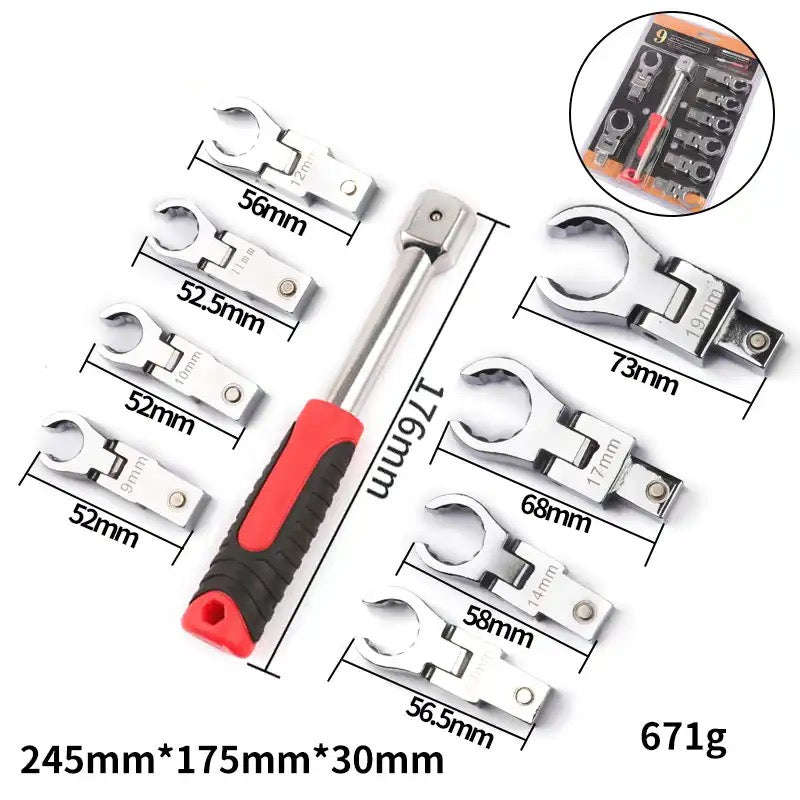 Portable Ratchet Wrench 72 Gear Shaking Head