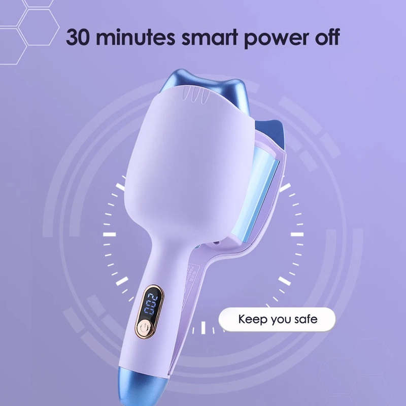 Electric Hair Curler Negative Ions Ceramic Curling Iron 32mm Wave Curly Hair Styler Tools