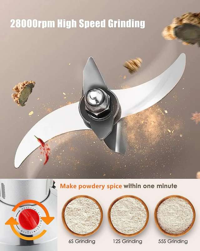 High Speed Multifunctional Grinder - 28000rpm - 3 Blade Stereo Grinding