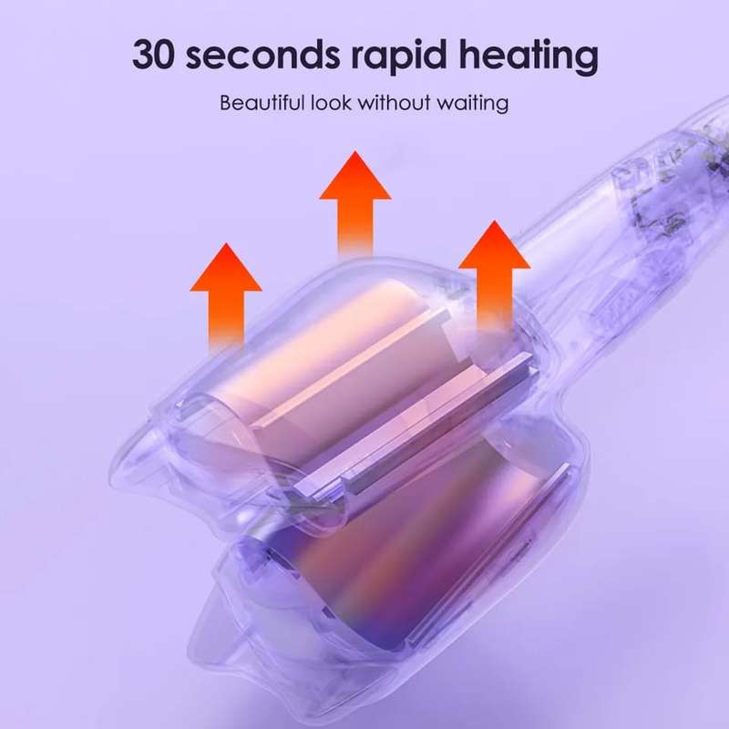 Electric Hair Curler Negative Ions Ceramic Curling Iron 32mm Wave Curly Hair Styler Tools