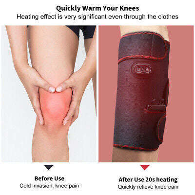Knee Massager Electric Heated Knee Pad Brace Arthritis Pain Relief Warm Therapy Belt Protector