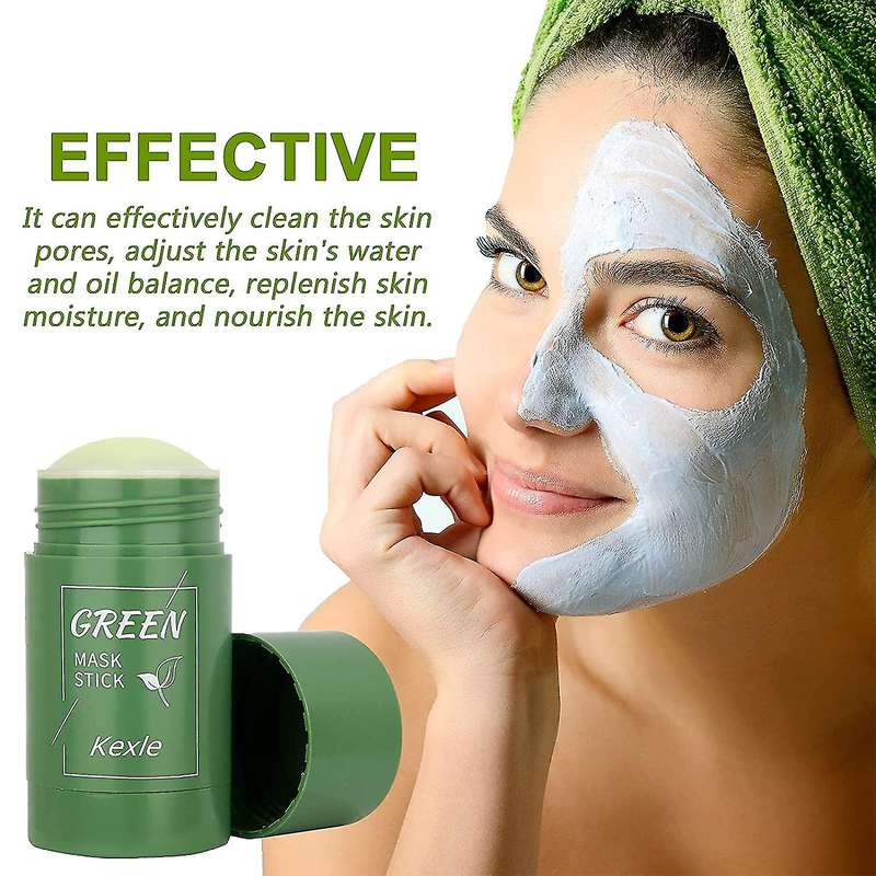 Green Tea Mask Stick Blackhead Remover Deep Cleansing Smearing Clay Moisturizes Oil Control Purif...
