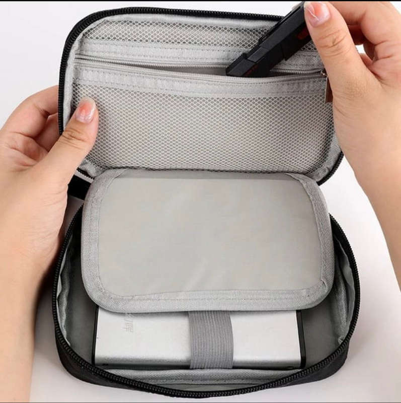 Portable Waterproof Cable Pouch Travel USB Gadget Organiser Bag
